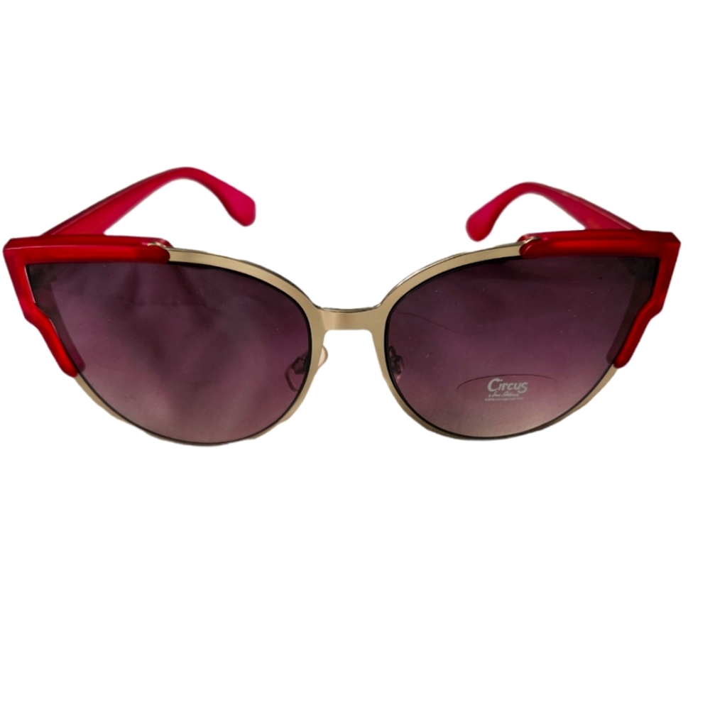 Circus by Sam Edelman Silver/hot pink sunglasses